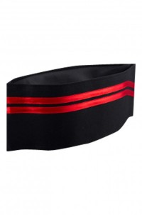 CHFH-009 custom-made Japanese cuisine sushi chef flat hat western restaurant hotel working hat back view